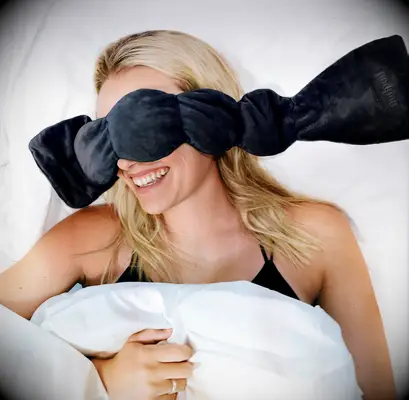Weighted eye mask gift idea for 32nd anniversary. 