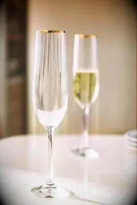 Champagne flute gift idea for 32nd anniversary. 