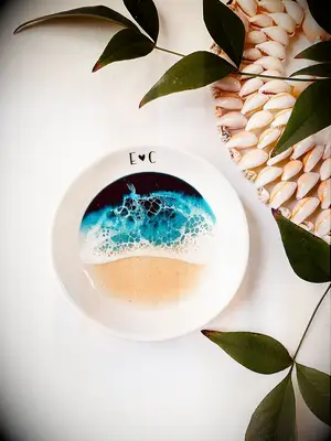 Ocean wave ring dish gift idea from Etsy. 