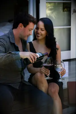 Sensual wine tasting experience gift for couple