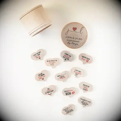 handcrafted heart-shaped container.