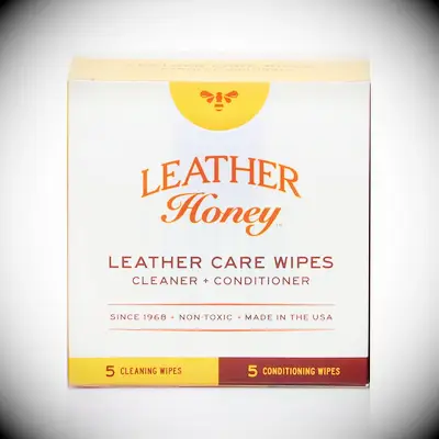 Leather honey care wipes gift for boyfriend