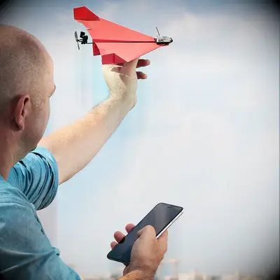 Smartphone-controlled paper airplane