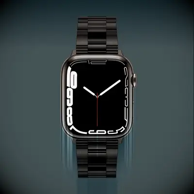 Black metal apple watch strap gift for son in law