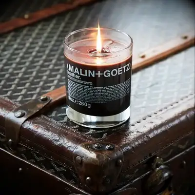 Leather-Scented Candle anniversary gift idea