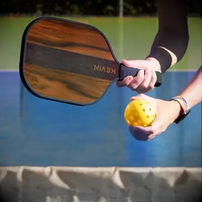 Custom leather pickleball bat