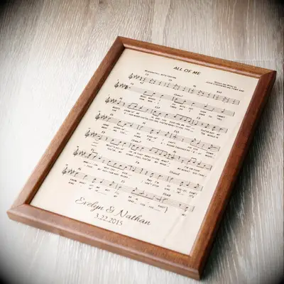 Leather Sheet Music anniversary gift idea