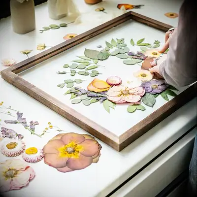 Pressed floral gift card bridal shower gift