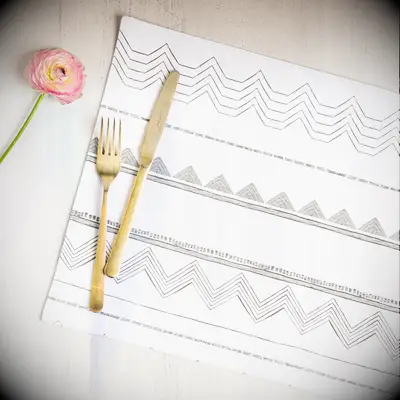 Eco-friendly placemat bridal shower gift