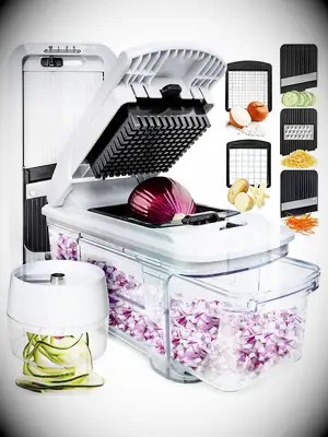 All-in-one vegetable chopper and spiralizer bridal shower gift