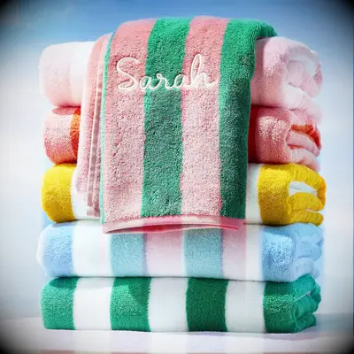 Cabana towels bridal shower gift