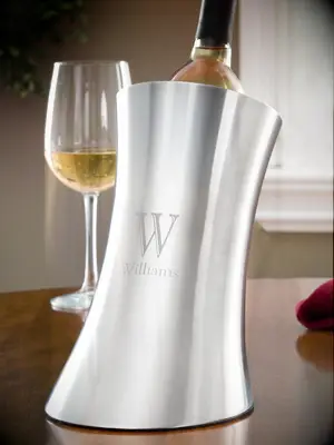 Personalized stainless steel wine chiller unique bridal shower gift