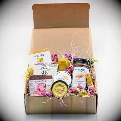 Handmade body care beeswax box