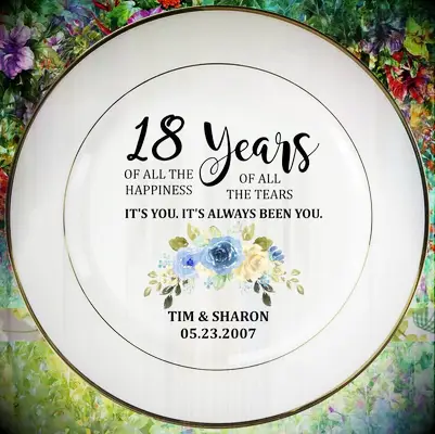 Custom anniversary plate