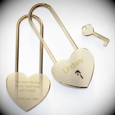 Things Remembered engraved love lock wedding gift for bride