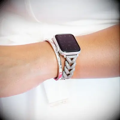 Rhinestone smart watch strap wedding gift for bride