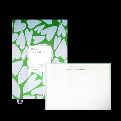 Personalized floral stationery set wedding gift for bride