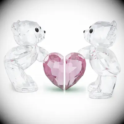 Crystal bear figurines wedding gift for bride