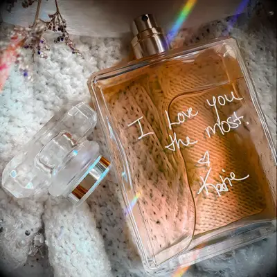 Engraved perfume bottle wedding gift for bride