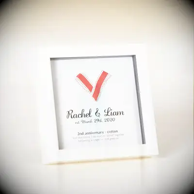 Personalized material art 2 year anniversary gift