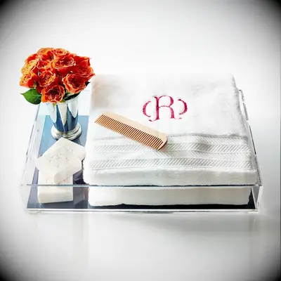 Monogrammed bath towel