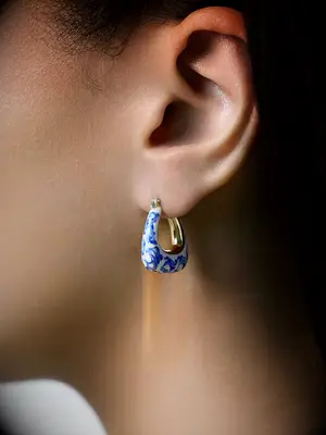 Porcelain inspired earrings