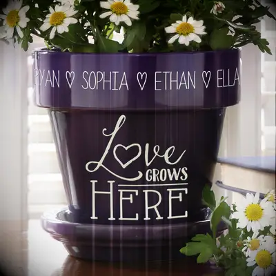 Personalized plant pot