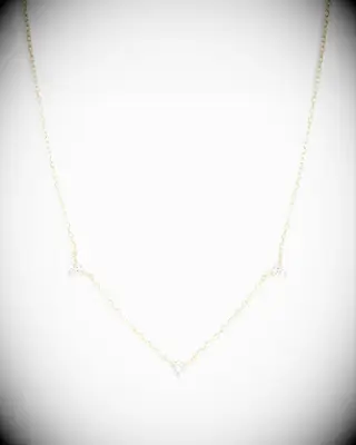 Diamond necklace with gold chain