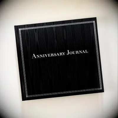 Anniversary Journal in black and white