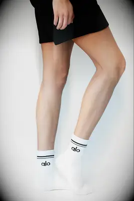 Black and white crew socks