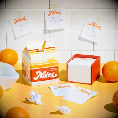 Cute milk box sticky notes