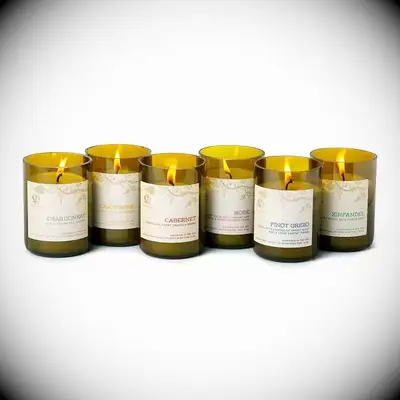 Wine-scented candles