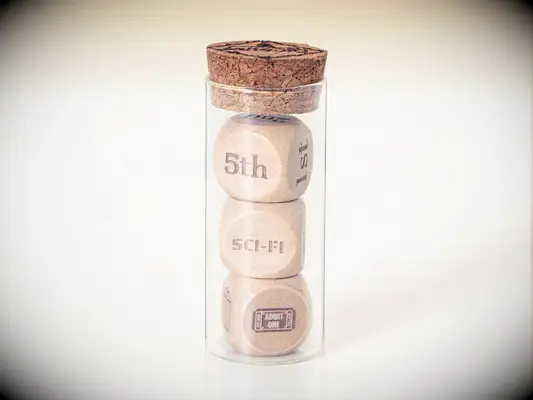 Set of three wooden dice funny Valentine