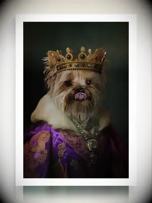 Custom pet portrait funny Valentine