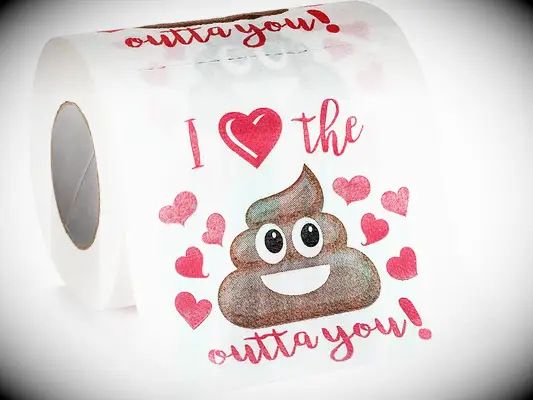 I Love You toilet paper funny Valentine
