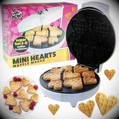 Heart-shaped waffle iron funny Valentine