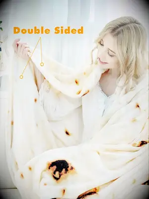 Round fleece blanket with tortilla print funny Valentine