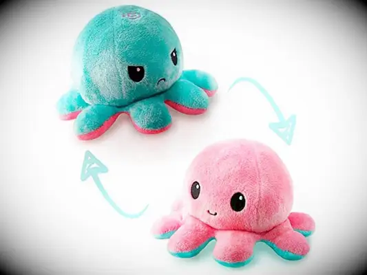 Reversible plush octopus funny Valentine