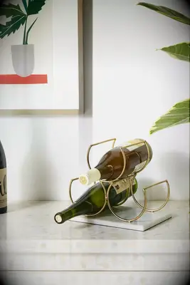 Wine rack for three bottles wedding gift for coworker