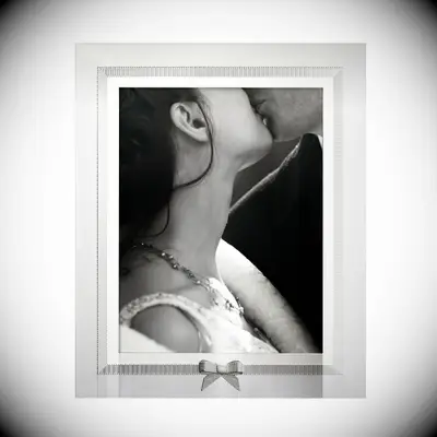 Silver picture frame wedding gift for coworker