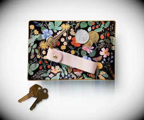 Floral trinket dish wedding gift for coworker