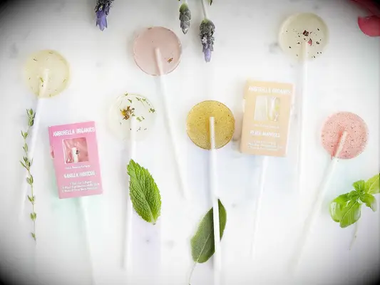 Botanical lollipop bridesmaid proposal gifts