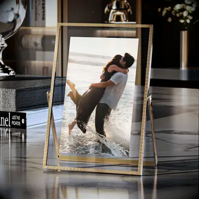 Metal lace edge photo frame bridesmaid proposal gift