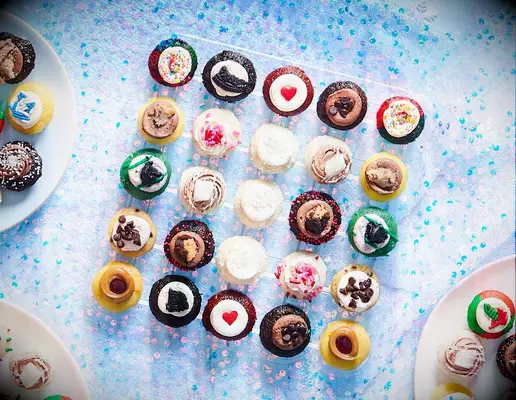 Assorted mini cupcakes bridesmaid proposal gifts