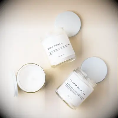 Sentimental bridesmaid candles proposal gift