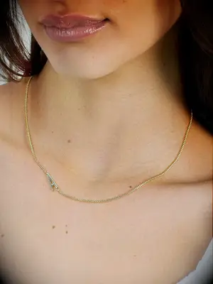 Stunning initial necklace just because gift for her