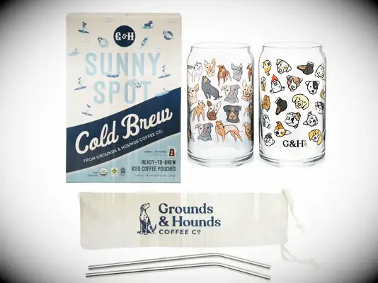Dog-themed cold brew gift set just because gift