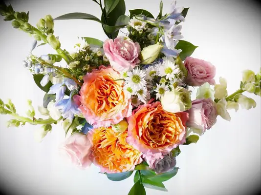 Bright bouquet of flowers just because gift