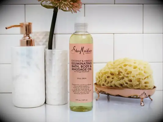 Shea Moisture coconut and hibiscus scented massage oil just because gift