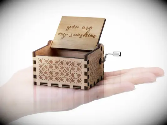 You Are My Sunshine wooden music box just because gift
